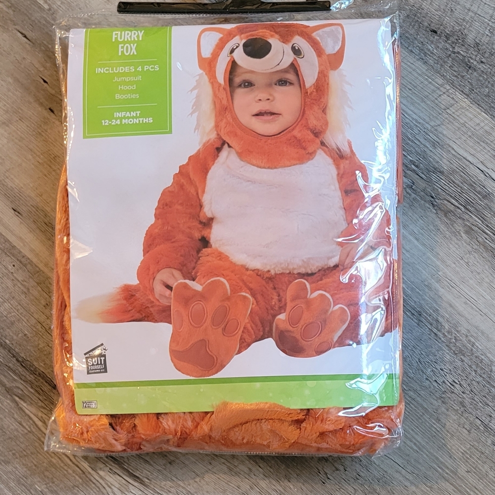 Suit Yourself Cuddly Furry Fox Halloween Costume Infant Size 12-24 Months New